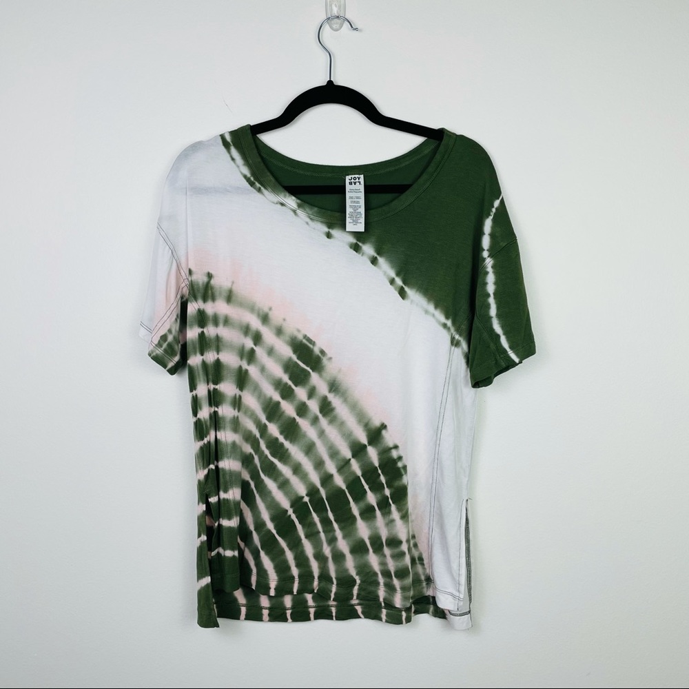 Green tie dye stretchy t-shirt